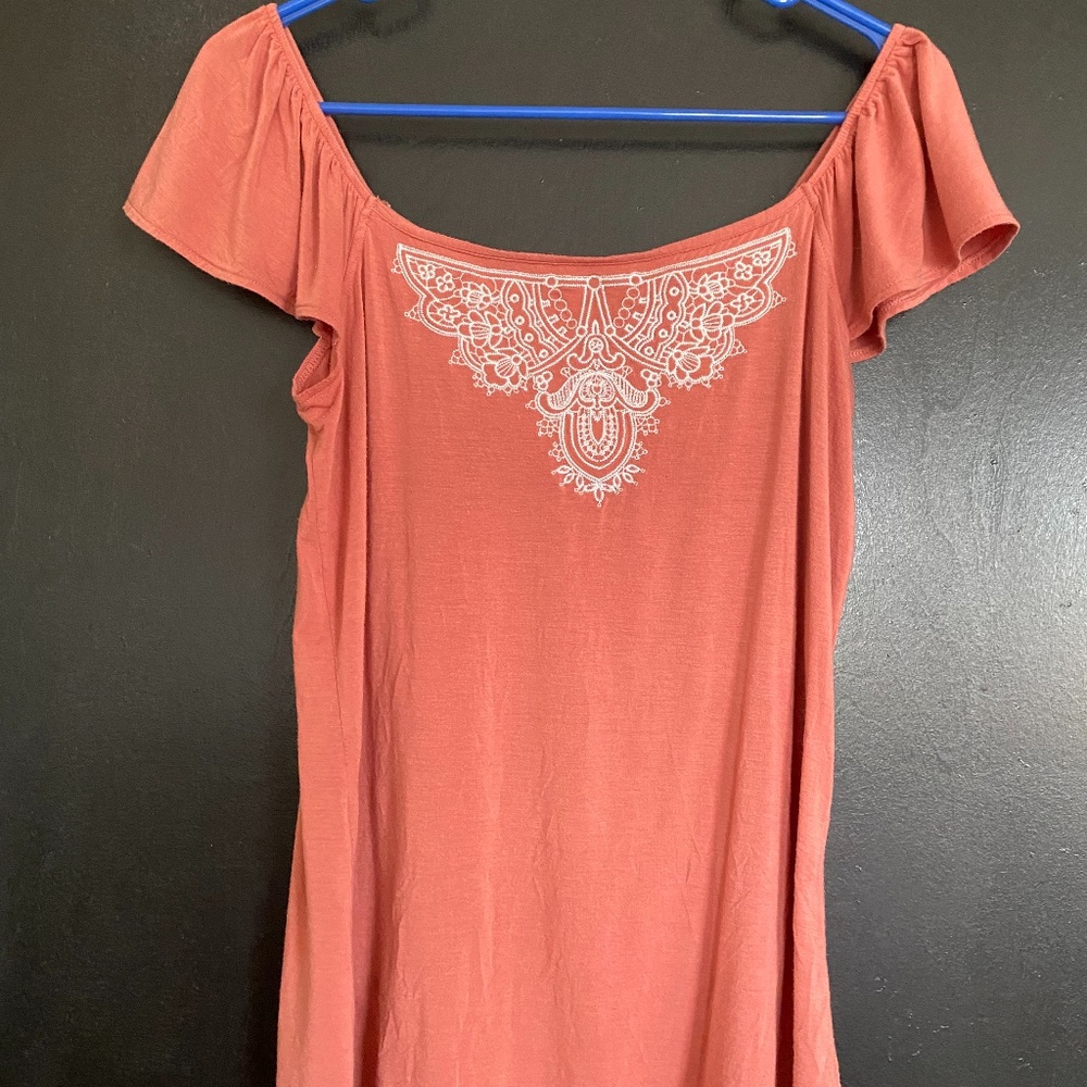 Peach Off the Shoulder Top
